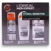 L'Oréal Paris Travel Set: Alkoholiton kosteuttava ja uudistava päivä- ja yövoide miehille Expert 50 ml + Alkoholiton hikoilua estävä deodorantti miehi