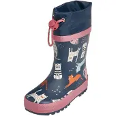 Playshoes Kumisaappaat 'Katzen' marine / oranssi / eosiini / offwhite