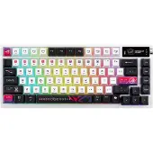 Asus ROG Azoth X, 75%, Langallinen & langaton, USB + RF Wireless + Bluetooth, Mekaaninen, RGB LED, Musta, Valkoinen (90MP044F-BKWA30)