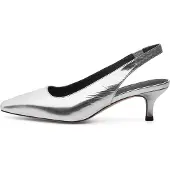 Woden Maxine Slingback Metallic - Silver - 40