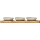 Villa Collection Shoku bambutarjotin 3 kulholla 32x10 cm, soft beige