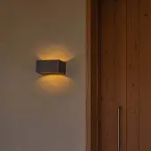 Faro Led ulkoseinävalaisin Glint, Alumiini/harmaa/sinkki, Betoni, Moderni