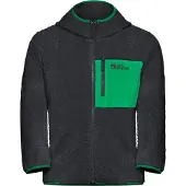 Jack Wolfskin Kids' Ice Curl Hood Jacket Phantom / Green Välikerrospuserot 116