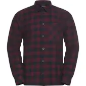 Jack Wolfskin Men's Lite Flannel Shirt Check Amaranth Pitkähihaiset kauluspaidat S