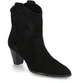 Ba&sh for woman. 2E25NCAS New Casey black leather boots (39), 3 to 5 cm, None, Casual