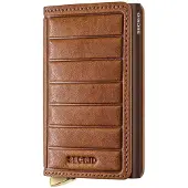 Secrid Premium Slimwallet Emboss Lines Cognac+