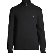 Ralph Lauren for man. 710876756002 Woollen jumper with short black zip (XL), Casual