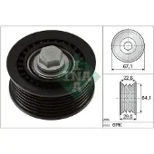 Schaeffler INA Ohjaus-/ohjaushihnapyörä, kiilahihnainen hihna INA 532 1076 10