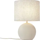 QAZQA Japandi-pöytävalaisin beige pellavavarjostimella - Timo