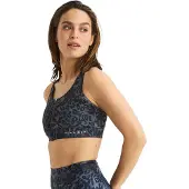 Röhnisch Women's Essential Zip Sportsbra Grey Leo Print Alusvaatteet S