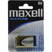 Maxell Alkaline, Kertakäyttöinen akku, 9V, Alkali, 1,5 V, 1 kpl, Sininen, Kulta (723761.EU)