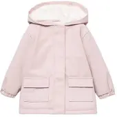 Mango Rubberised Coat With Fur-Effect Lining - Pink - 3-4