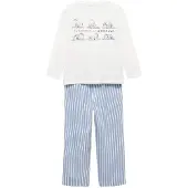 Mango Long Snoopy Pyjama - Blue - 3-4