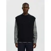 Selected Slhland Sl Knit Relaxed Vest - Navy - M