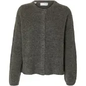 Selected Slwlulu New Ls Knit Cardigan Noos - Grey - S