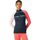 Kari Traa Ella Half-Zip -kerrastopaita Sininen/Koralli/Vaaleanpunainen naiset