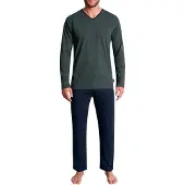 Tom Tailor Pitkä pyjama laivastonsininen / vihreä