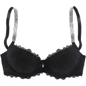 LASCANA Rintaliivi musta / läpinäkyvä