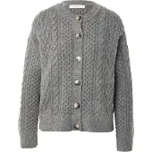 Selected Slfnelly Ls Knit O-Neck Cardigan - Grey - M