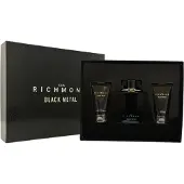 John Richmond Sarja : Puhdistava suihkugeeli Naturale Black Metal 50 ml + vartalovoide Black Metal 50 ml + Eau De Parfum in Black Metal 100 ml