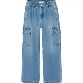 Name it Nkfrose Wide Hw Cargo Jeans 6190-Bs Noos - Blue - 140
