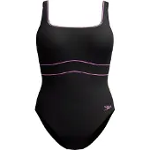 Speedo Womens Shaping Contour Eclipse Swimsuit - Black - 46