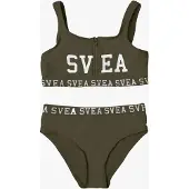 Svea Sporttiset Bikinit Vetoketjulla, Army Green, 110