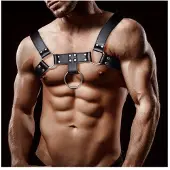 Fetish Black Shadow Fetish Domine Light Chest Bondage Harness