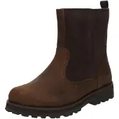 Timberland for boy. TB1A25G92421 Brown Courma Leather Boots (32), Flat, Zip, Casual, children's fashion