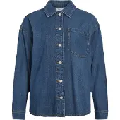 Vila Vikiki L/S Denim Shirt Mbd - Blue - 36