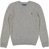 Ralph Lauren Cable-Knit Wool-Cashmere Sweater - Grey - L