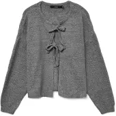 Vero Moda Vmboom Structure Ls O-Neck Tie Card Boo - Grey - XS