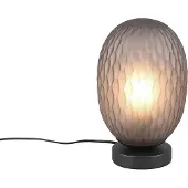 TRIO Lighting Yöpöytävalaisin Facette, Alumiini/harmaa/sinkki, Olohuone/ruokailutila, Lasi, Moderni