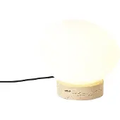 QAZQA Japandi-pöytävalaisin beige opaalilasilla - Sally