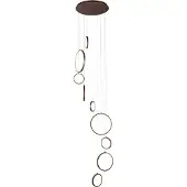QAZQA Design-riippuvalaisin tumma pronssi 9-lamppu sis. LED 3-vaihe himmennettävä - Vide Anella