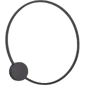 QAZQA Design-seinävalaisin musta 67 cm sis. LED 3-vaihe himmennettävä - Anello