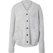 Weekday Loose Fit Knitted V-Neck Cardigan - Grey - L