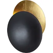 QAZQA Moderni seinävalaisin musta kullalla 34,5 cm 2-lamppuinen - Sunrise