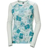 Helly Hansen Lifa Merino Midweight Graphic Crew, naiset, vaaleanvihreä