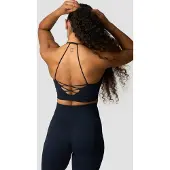 ICANIWILL Shape Seamless Strappy Sports Bra Dark Navy Melange