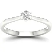 Lykken Elegance valkokultainen solitairesormus 0,20 ct-160