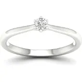 Lykken Elegance valkokultainen solitairesormus 0,10 ct-170