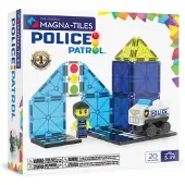 Magna-Tiles Police Patrol Rakennuspalikoita 20 Kpl Multi One Size Valkoinen One Size 3+ Years Pojat, Tytöt