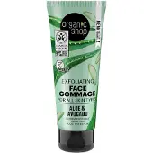 Raw Organic Organic Shop Exfoliating Face Gommage Aloe &amp; Avocado 75 ml