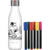 Les Artistes - Bottle Up Muumi Termospullo Tusseilla 0,5 L Valkoinen