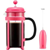 Bodum - Java Pressopannu ja maidonvaahdotin Vaaleanpunainen
