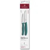 Victorinox Swiss Classic kuorimaveitsisetti 2-pakkaus, vihreä