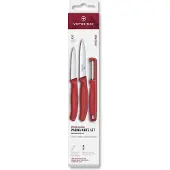 Victorinox Swiss Classic kuorimaveitsisetti ja kuorija, punainen