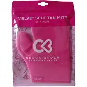 Cocoa Brown Velvet Thumb Tanning Mitt