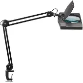 MAUL LED-suurennuslasivalaisin MAULvitrum, musta, puristin, metallia MAULvitrum, Musta, Työhuone/toimisto, Metalli, Moderni, lukulamppu